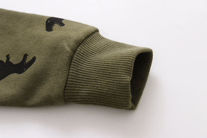 Children's Autumn Clothing Long Sleeve Boy Cartoon Cotton Crew Neck Sweater