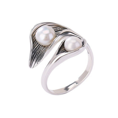 Pearl Vintage Vintage Elegant Common Calla Ball Ring Women