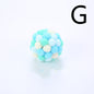 Cat Toy Colorful Plush Ball, Sounding Multi-color Rainbow Ball
