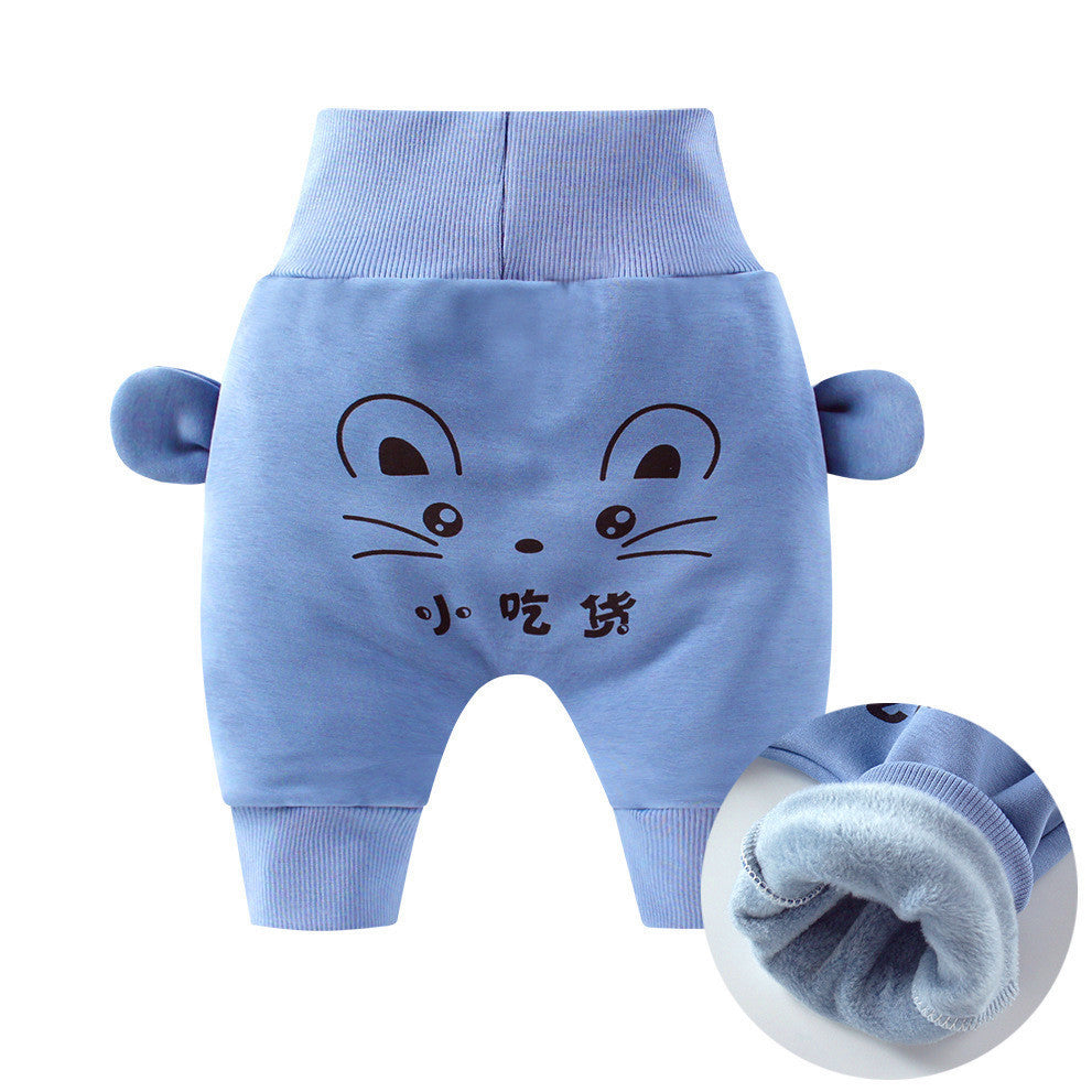 Big pp baby high waist belly protection pants