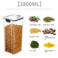 Food Grade Grains Sealed Plastic Cans Transparent Stackable Refrigerator Preservation Storage Box