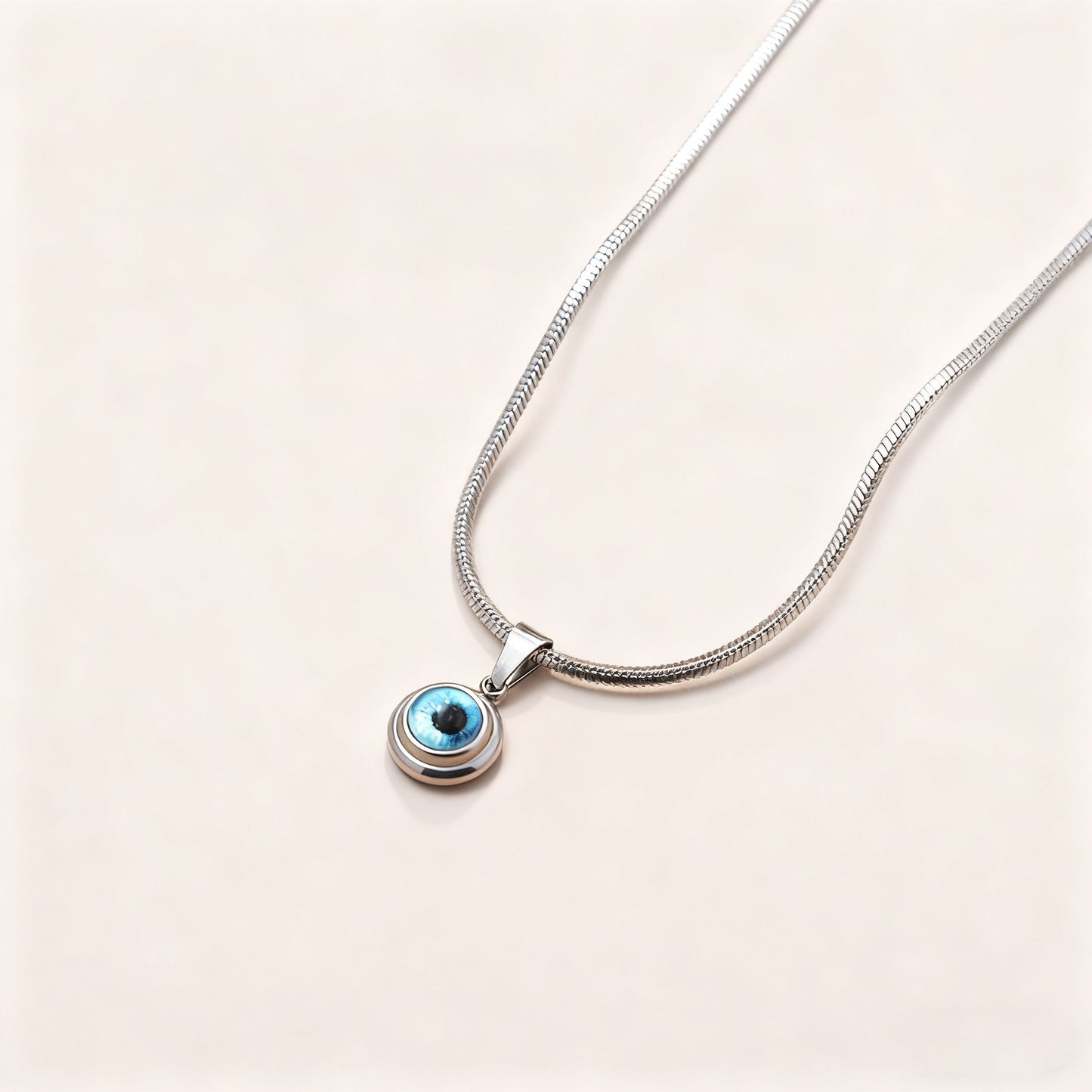 Angel Eyes Titanium Steel Necklace Men's Gold-plated Exquisite