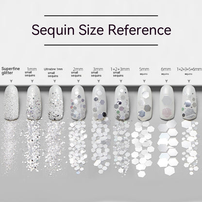 Green Manicure Set 12 Colors Mixed Nail Sequins Glitter Powder Gradient Laser Powder