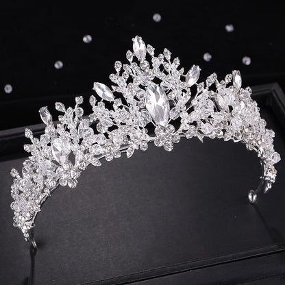 Refined Grace Crystal Crown Bride Wedding Headdress