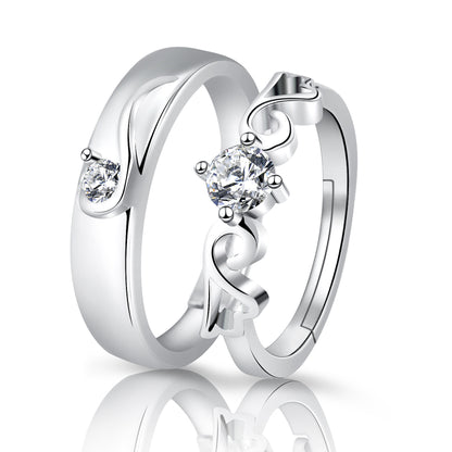 Moissanite Engagement Couple Couple Rings