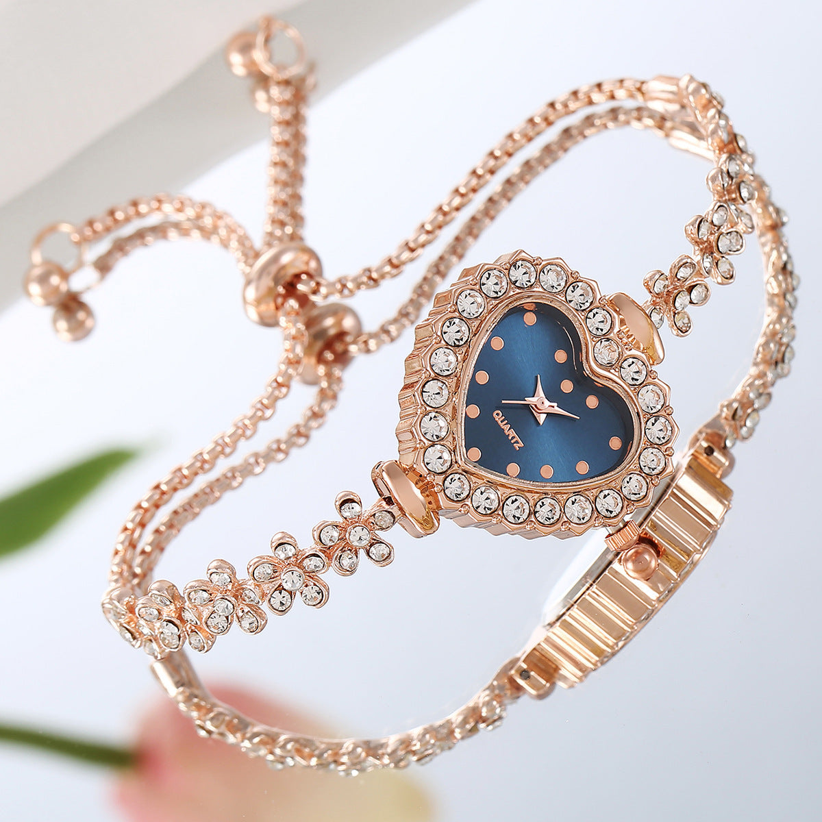Flower Chain Diamond-embedded Love Women's Elegant All-match Watch