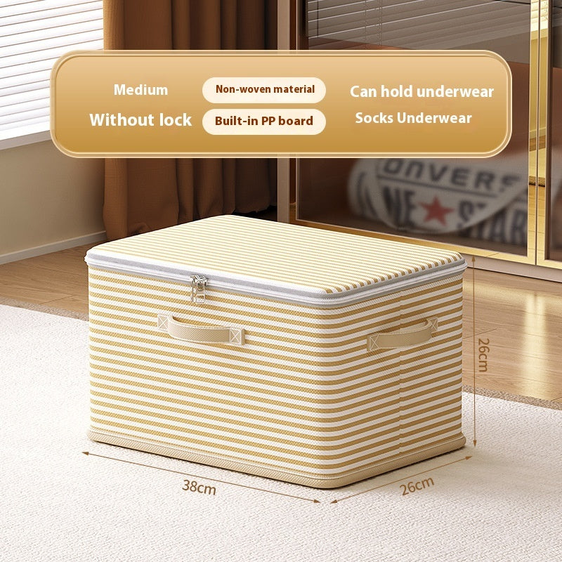 Clothes Storage Box With Lock Household Storage Basket