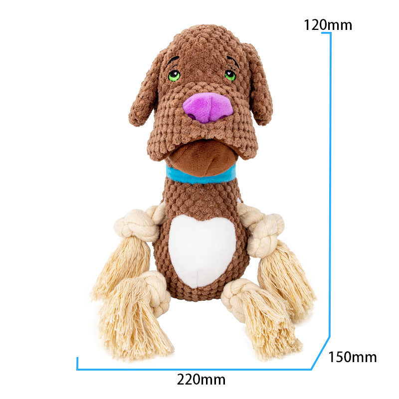 Dog Plush Shell Shape Containing Sound Paper Bb Called Bite-Resistant Molar Pet Toy Interactive Large Dog Puppy Pet Supplies