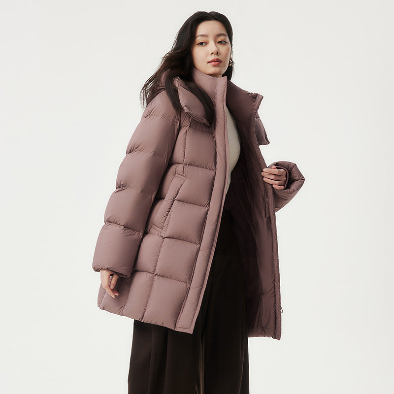 Detachable Hat Mother's Warm All-matching Coat