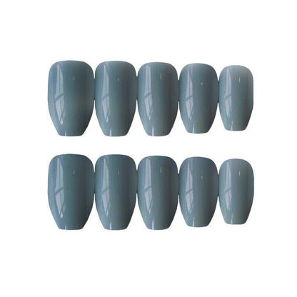 Short Ballet Trapezoid Glossy Nail Patch