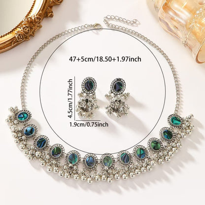 European And American Retro Indian Style Abalone Shell Bohemian Round Ethnic Style