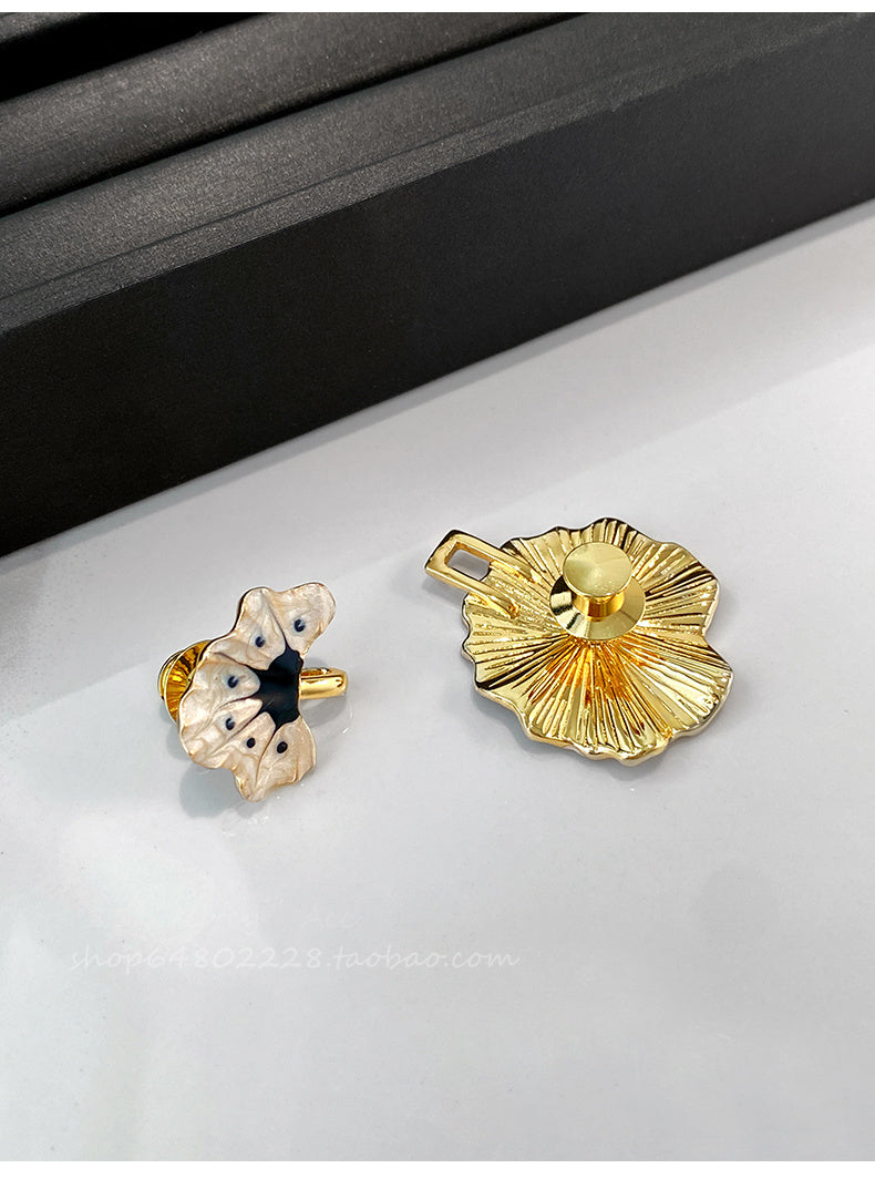 Vintage Glazed Flower Waistband Buckle Jeans With Elastic Waistband