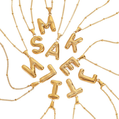 Stainless Steel Letter Necklace Advanced