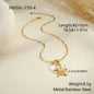 Colorful Beaded Stainless Steel Necklace Gold-plated Double Layer Twin All-match Clavicle Chain