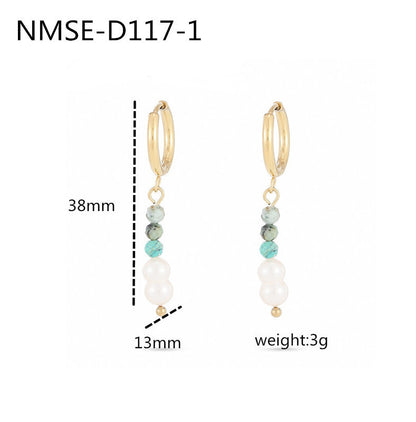 Pearl Titanium Steel Earrings Affordable Luxury All-match