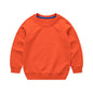 Boys Korean Round Neck Solid Color Loose Long Sleeve Pullover