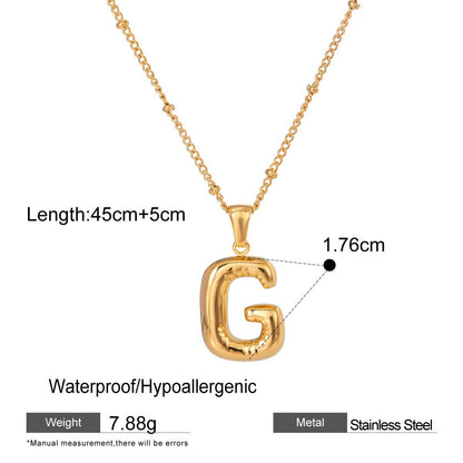 Stainless Steel Letter Necklace Advanced