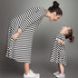 Family Clothing Matching Mother And Daughter Clothes Striped Dresses