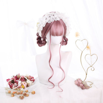 Long Curly Hair Fashion Full Headgear Air Bangs Chemical Fiber Wig