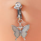 Non-perforated Butterfly Belly Ring