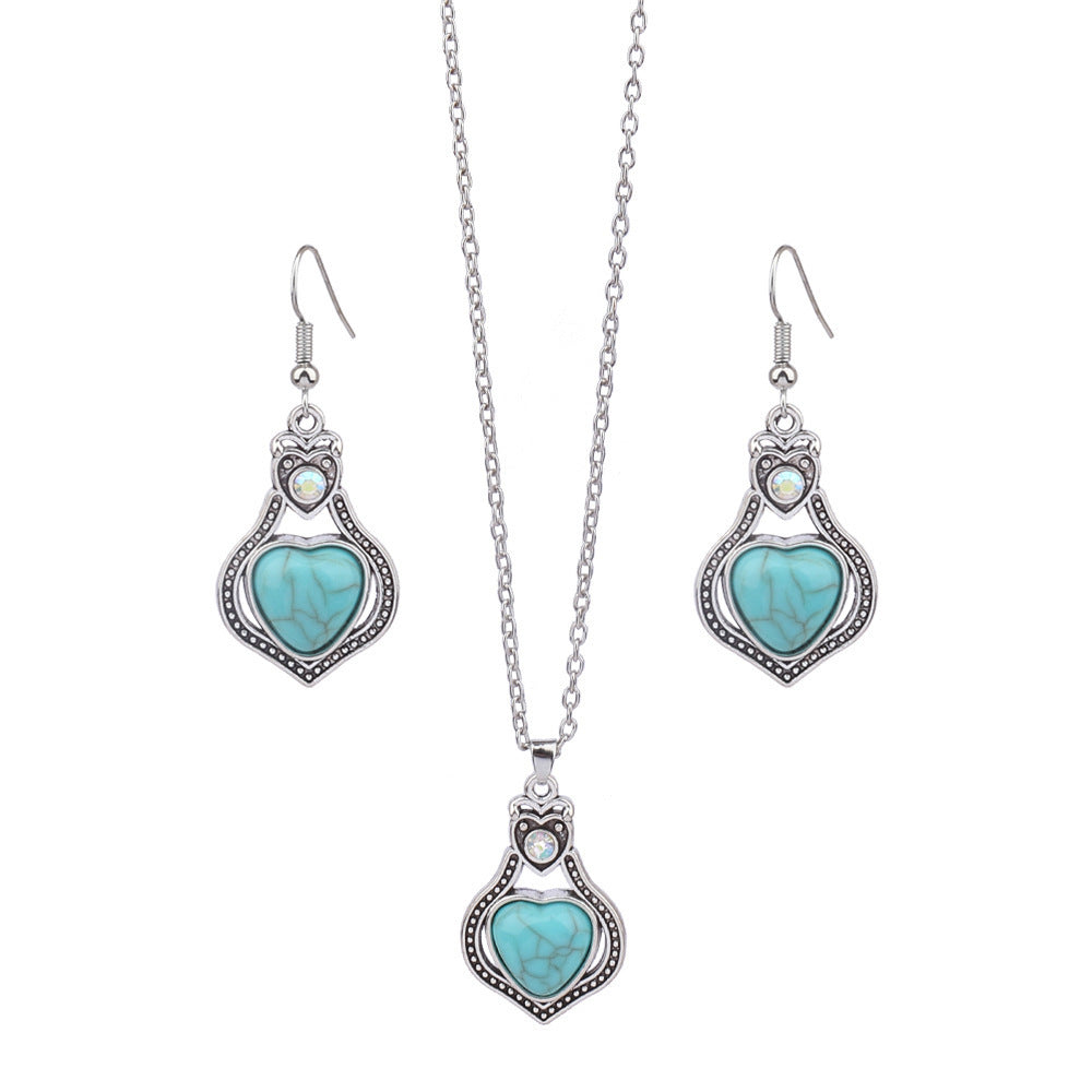 Women's Fashion Earrings And Necklace Set