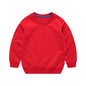 Boys Korean Round Neck Solid Color Loose Long Sleeve Pullover