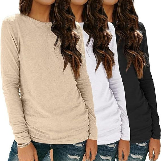 3-piece Long Sleeve Shirt Loose Autumn Top Suit