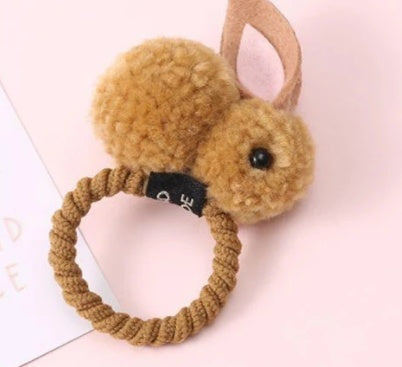 Hair ball rabbit hair ring