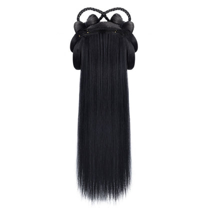 Ancient Costume Wig Female Ancient Style Han Chinese Clothing Lazy Whole Head Cover