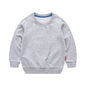 Boys Korean Round Neck Solid Color Loose Long Sleeve Pullover