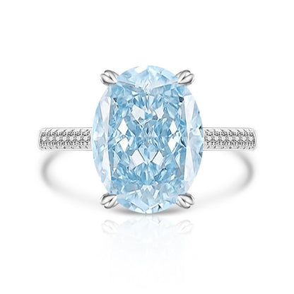 Female Versatile Casual Papalacha High Carbon Diamond Ice Flower Ring