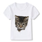 Casual Short-sleeved Cat 3d Printed Children's T-shirt