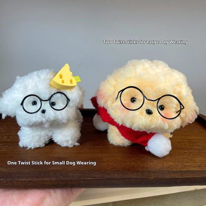 Mini Glasses Frame Twist Stick Puppy Doll Special