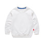 Boys Korean Round Neck Solid Color Loose Long Sleeve Pullover