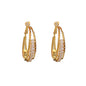 Temperament Fashion Atmosphere Zircon Oval Ear Ring