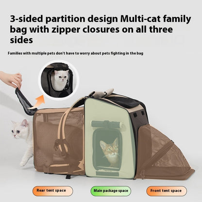 Pet Cat And Dog Tent Large Capacity Portable Breathable Backpack Cat Bag