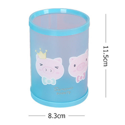 Desktop Office Storage Detachable Round Plastic Storage Cylinder