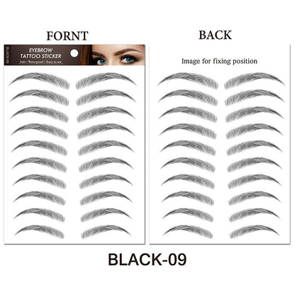 Water-based Hair-liked Authentic Eyebrow Tattoo Sticker Waterproof Cosmetics Long Lasting Makeup False Eyebrows Stickers