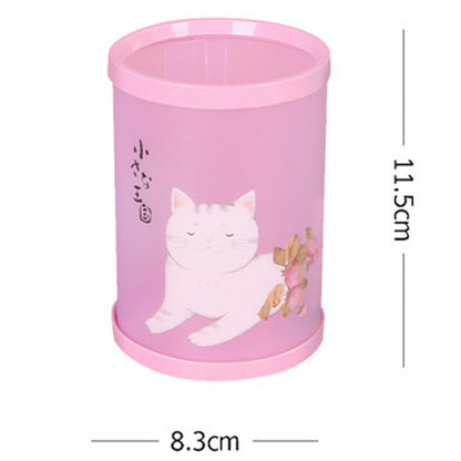 Desktop Office Storage Detachable Round Plastic Storage Cylinder