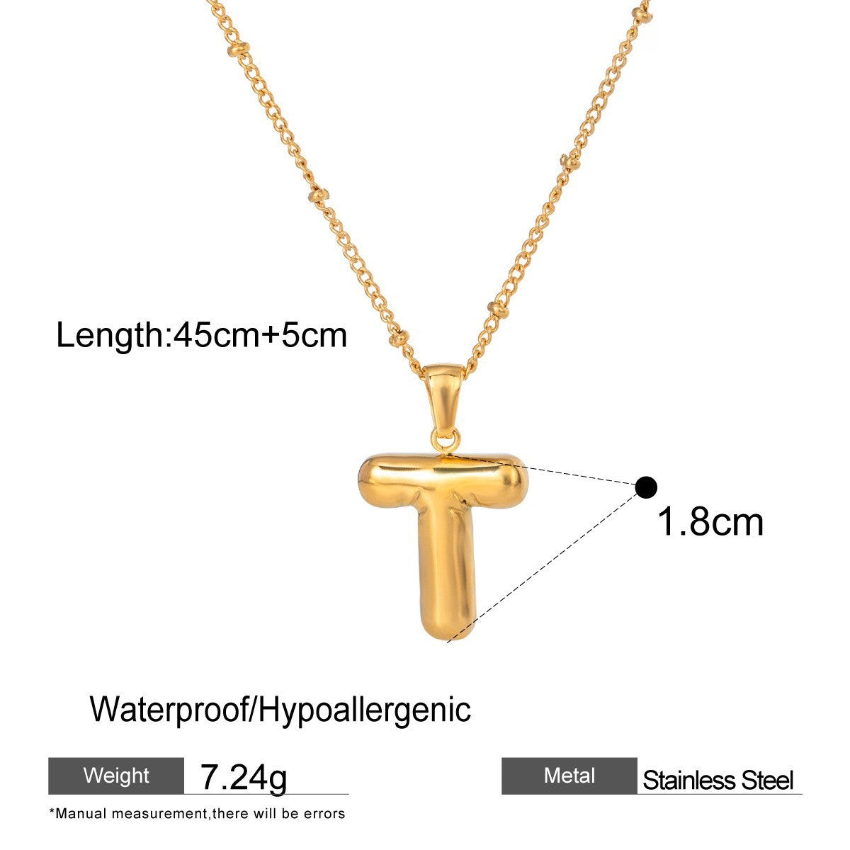 Stainless Steel Letter Necklace Advanced