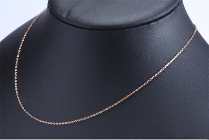 Women's Korean-style Red Tourmaline Colored Gemstone Pendant Necklace