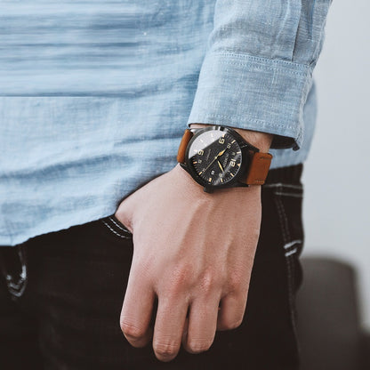 Casual Business Retro Leather Automatic Mechanical Watch