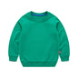 Boys Korean Round Neck Solid Color Loose Long Sleeve Pullover