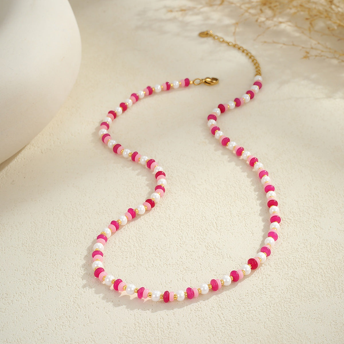 Cross-Border Sweet Resin Beaded Necklace