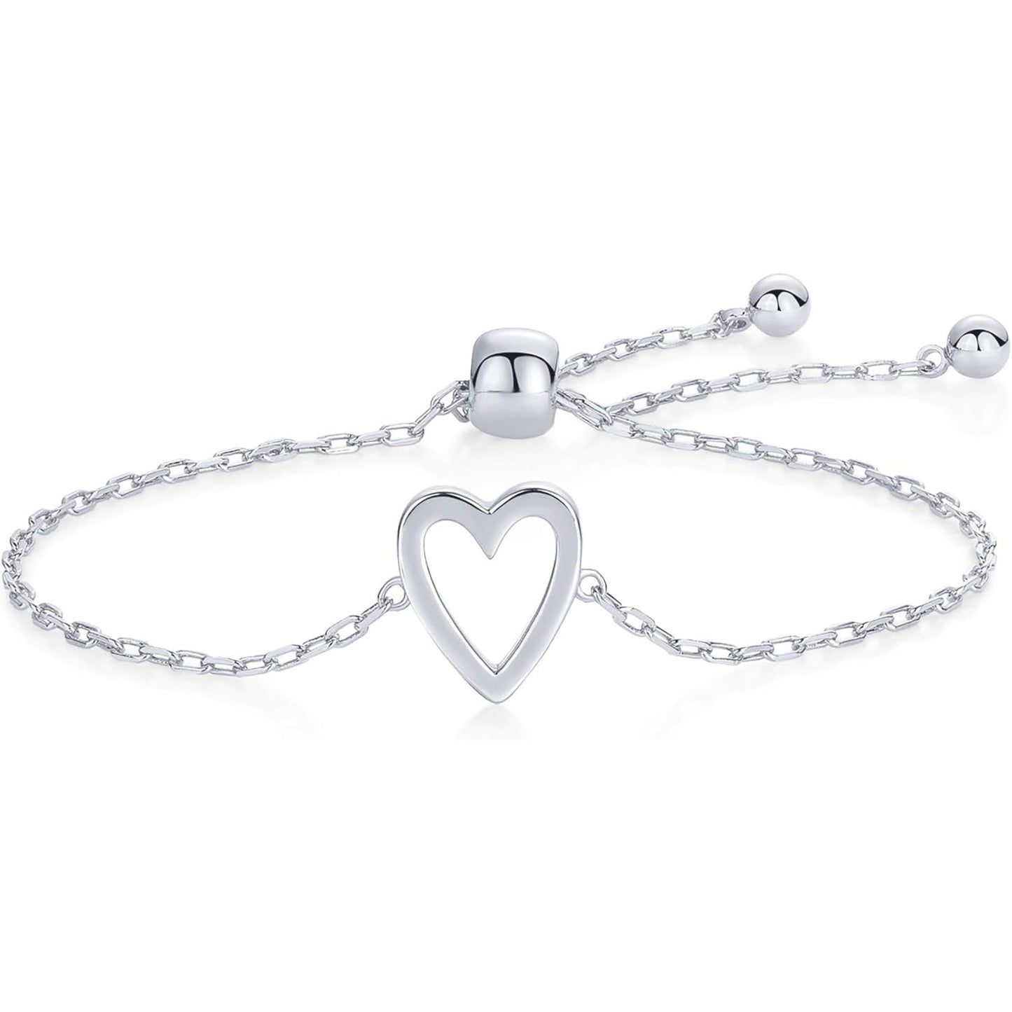 Women's Hollowed Heart Shape-shaped Pendant Two-piece Set Bracelet