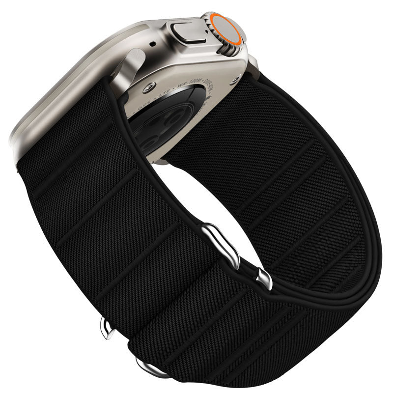 Elastic Nylon Watchband Stainless Steel Buckle