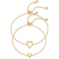 Women's Hollowed Heart Shape-shaped Pendant Two-piece Set Bracelet