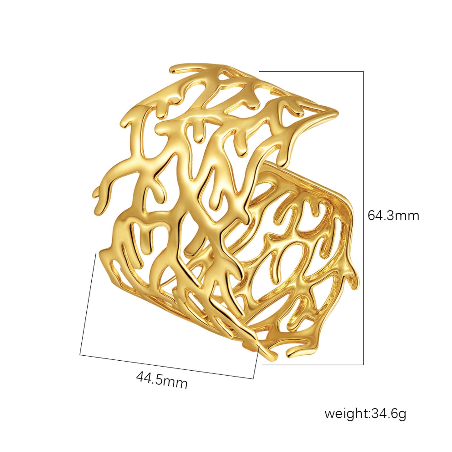 Women's Stainless Steel High-grade C- Shaped Oil Pressure Open-ended Bracelet