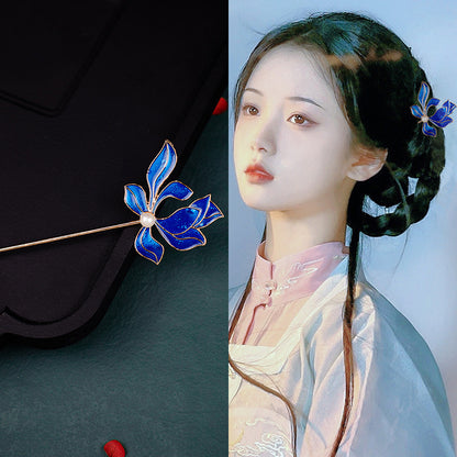 Ancient Style Han Chinese Clothing Handmade Updo Alloy Hairpin Hairpin