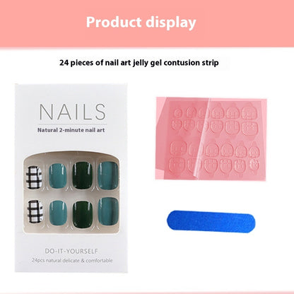 Mid-length European And American Pop French Manicure